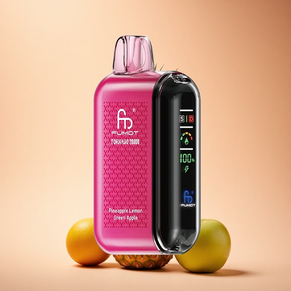 Fumot Tornado 20000 Puffs Ανανάς Λεμόνι Πράσινο Μήλο 850mAh 2% Νικοτίνη