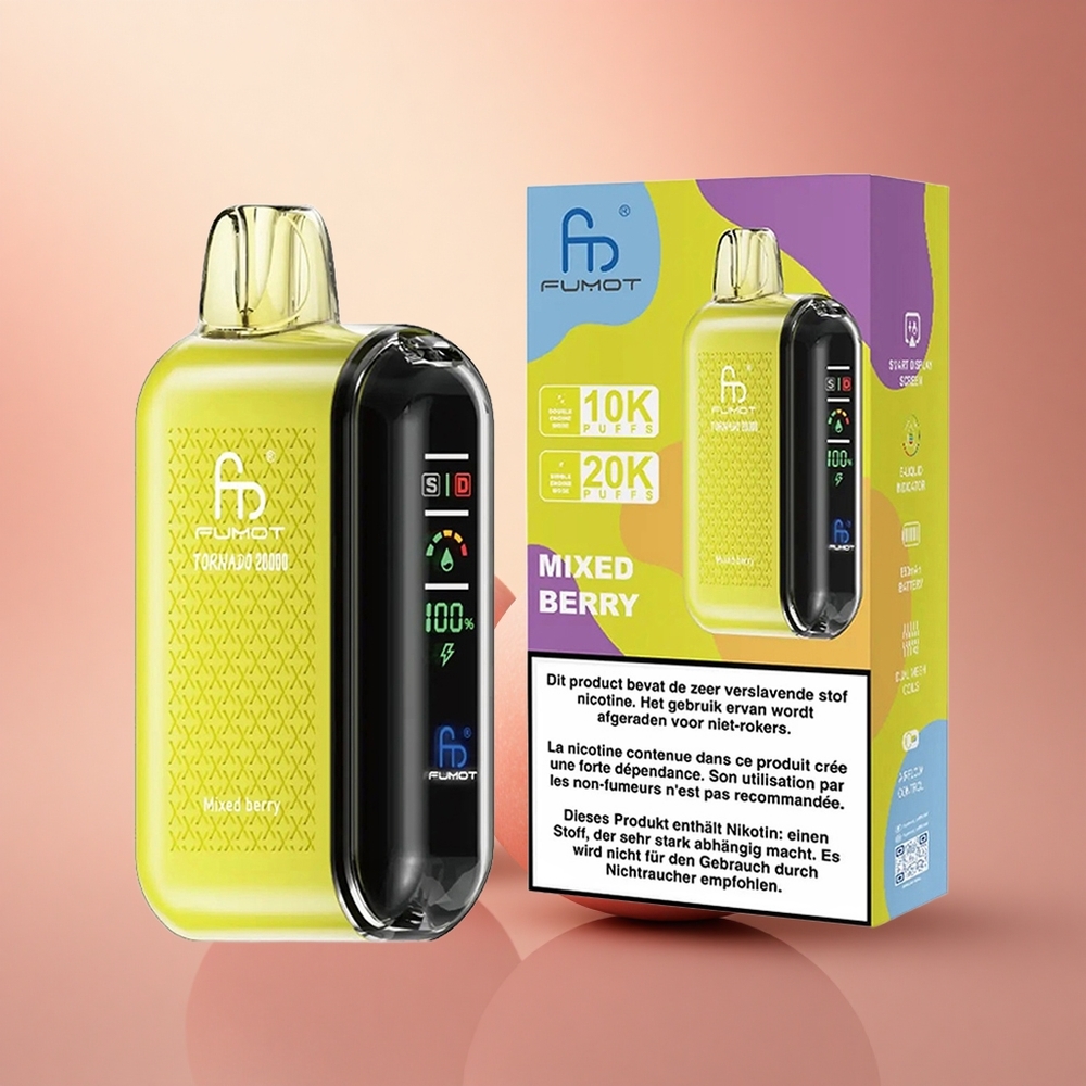 Fumot Tornado 20000 Puffs Μικτή Μούρο με Dual Mesh Coil και 850mAh