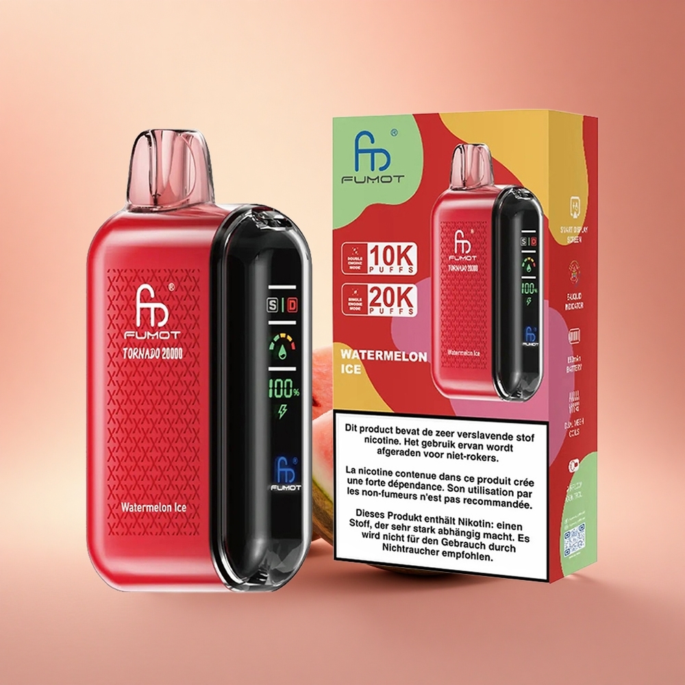 Fumot Tornado 20000 Puffs Καρπούζι Πάγος με Dual Mesh Coil και 850mAh