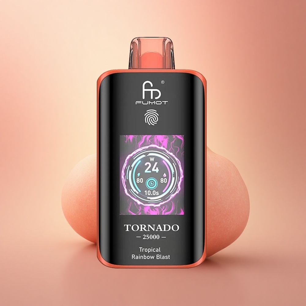 Fumot Tornado 25000 Puffs Τροπικός Ουράνιο Τόξο Έκρηξη με 700mAh και 5% Νικοτίνη