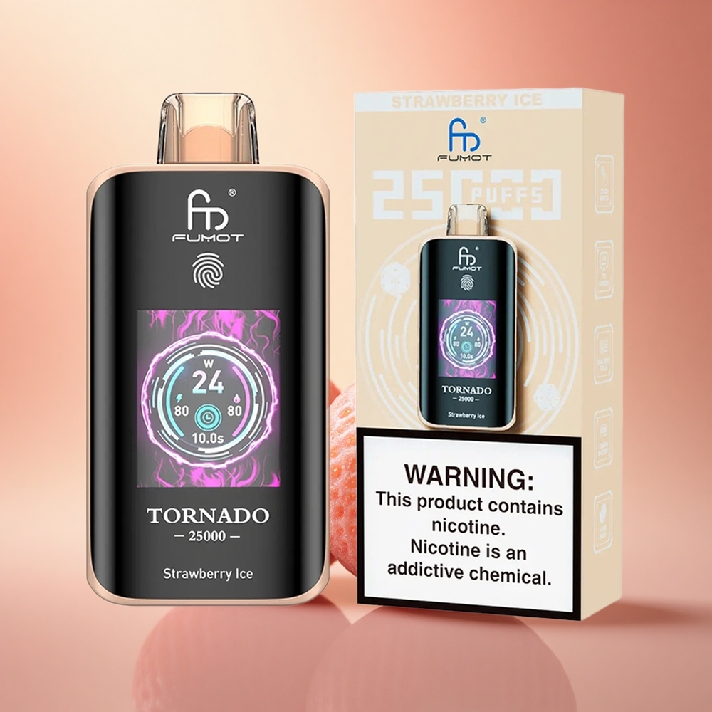 Fumot Tornado 25000 Puffs Φράουλα Πάγος 700mAh 5% Nicotine