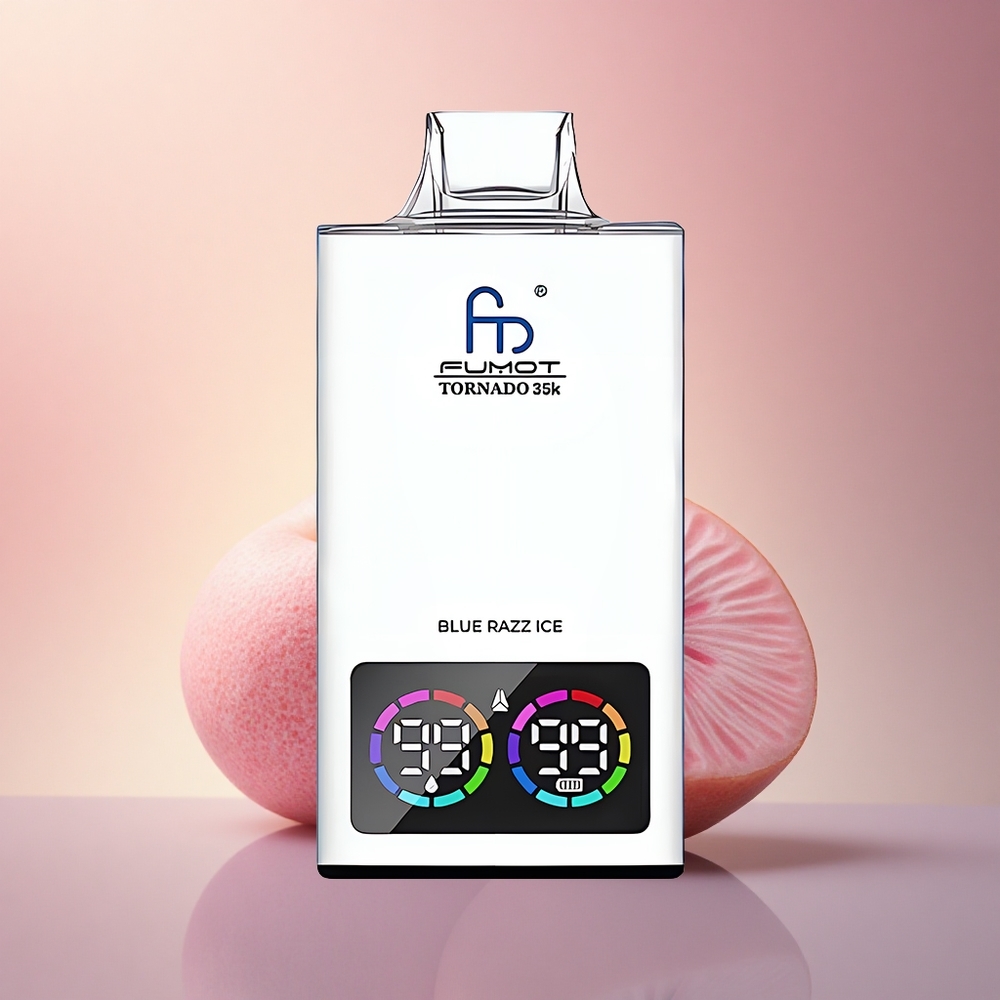 Fumot Tornado 35000 Puffs Μπλε Ραζ Πάγος με Διπλό Πλέγμα και 700 mAh