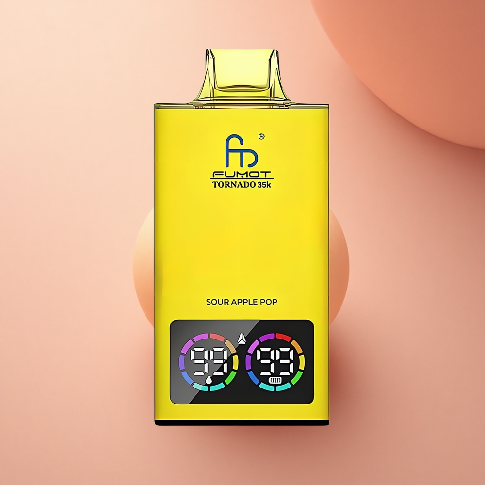 Fumot Tornado 35000 Puffs Ξινή Μήλο Ποπ με Dual Mesh Coil και 700 mAh