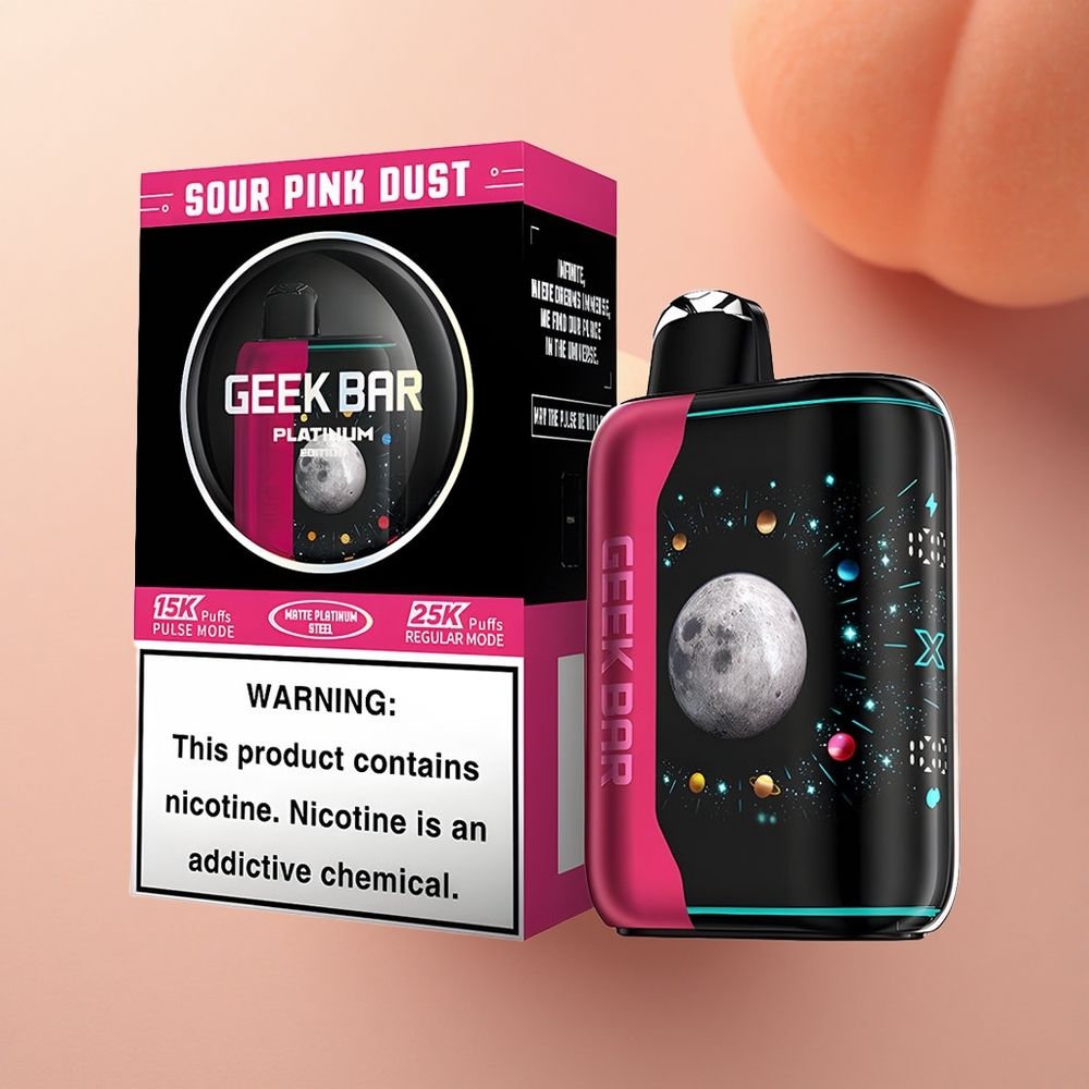 GEEK BAR Platinum Edition 25000 Puffs Ξινή Ροζ Σκόνη με 20mL E-υγρό και 2% νικοτίνη