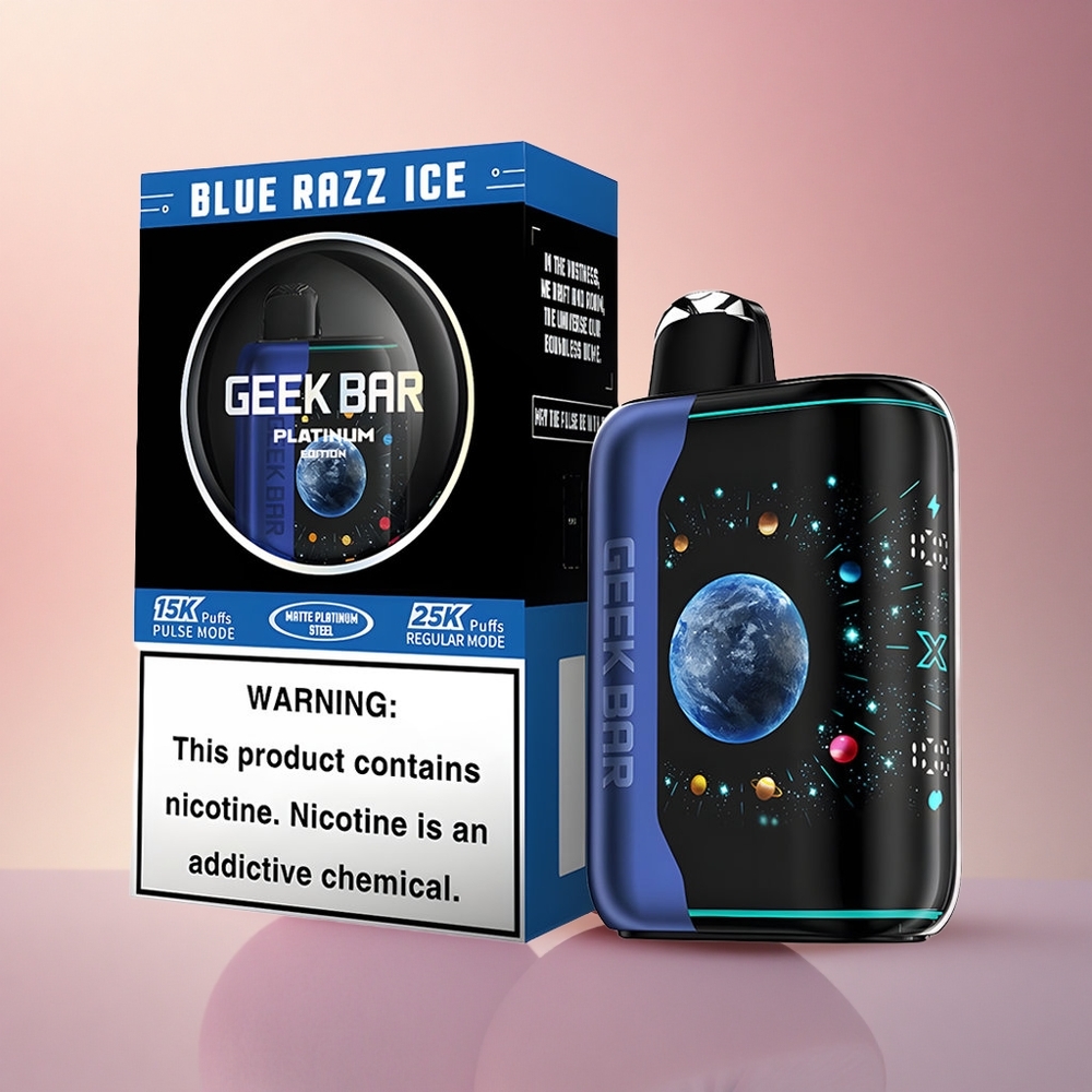 GEEK BAR Platinum Edition 25000 Puffs Μπλε Ραζ Πάγος με 20mL E-υγρό και 2% νικοτίνη