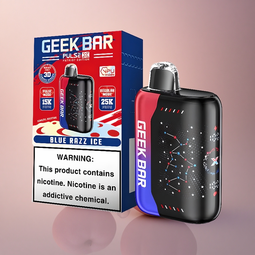 GEEK BAR Pulse X 25000 Puffs Πατριωτική Έκδοση με 18mL και Νικοτίνη 0-5%