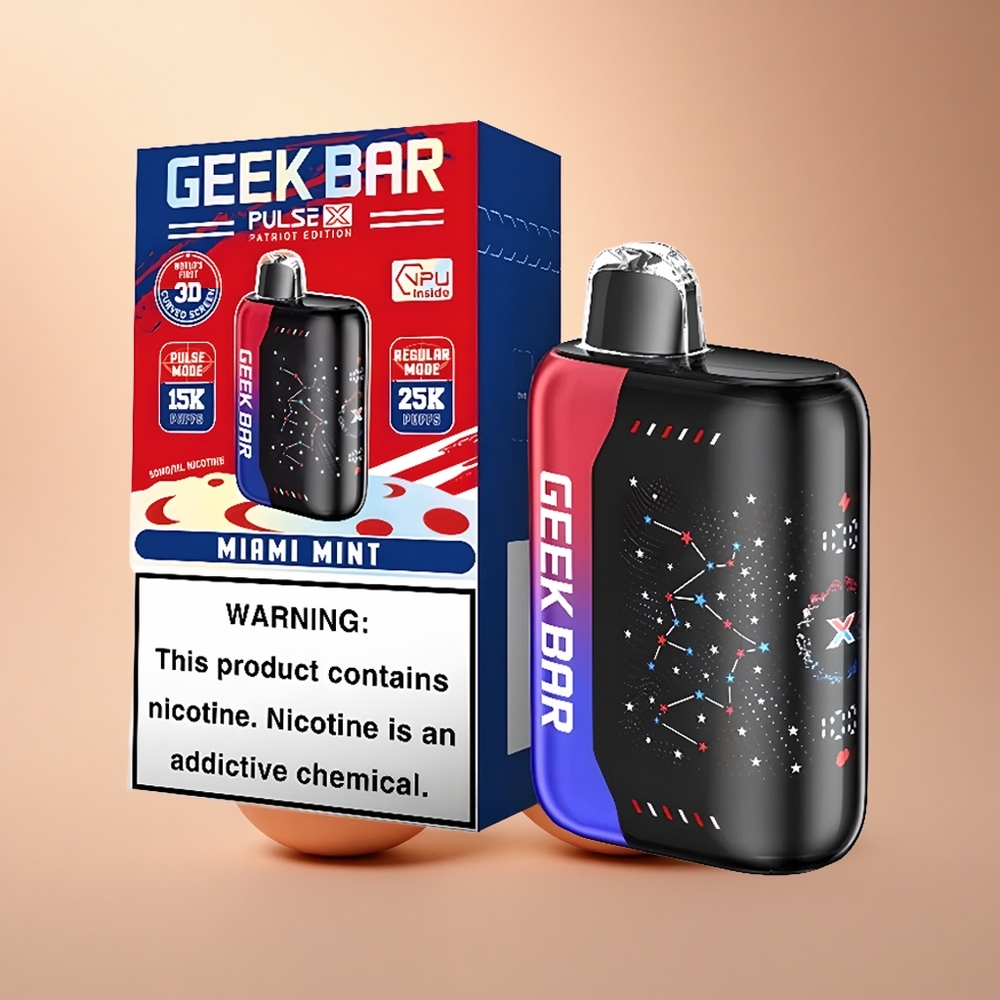 GEEK BAR Pulse X 25000 Puffs Πατριωτική Έκδοση με 18mL και Νικοτίνη 0-5%
