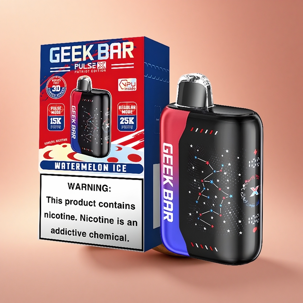 GEEK BAR Pulse X 25000 Puffs Πατριωτική Έκδοση με 18mL και Νικοτίνη 0-5%