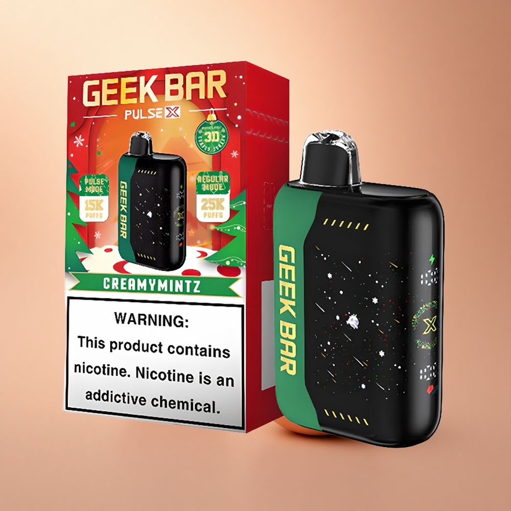 GEEK BAR Pulse X 25000 Puffs Χριστουγεννιάτικη Έκδοση με Dual Mesh Coil και 18mL Προ-γεμισμένο Υγρό