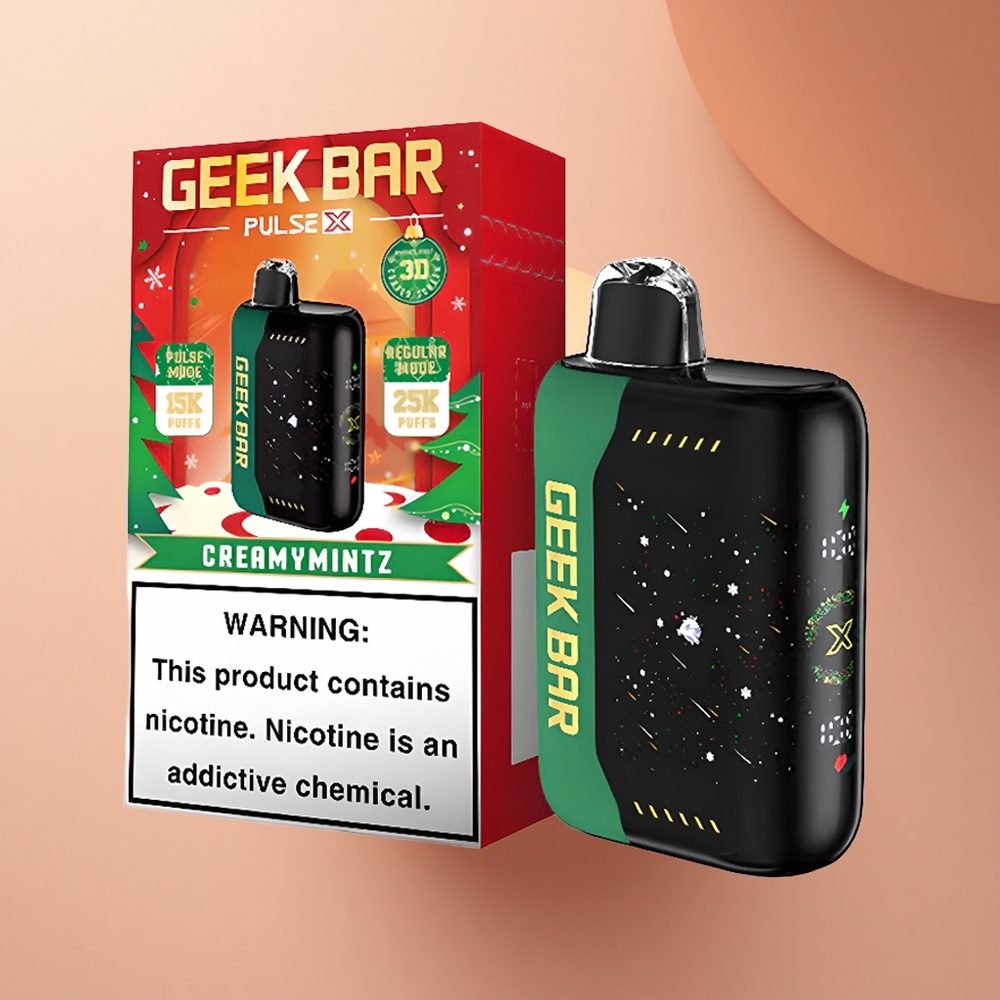 GEEK BAR Pulse X 25000 Puffs Χριστουγεννιάτικη Έκδοση με Dual Mesh Coil και 18mL Προ-γεμισμένο Υγρό