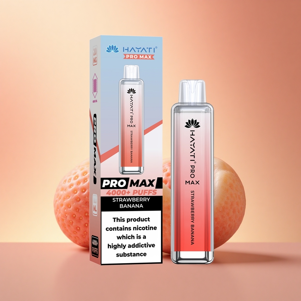 Hayati Pro Max 4000 Puffs Φράουλα Μπανάνα 1.1 Ohm 1400mAh