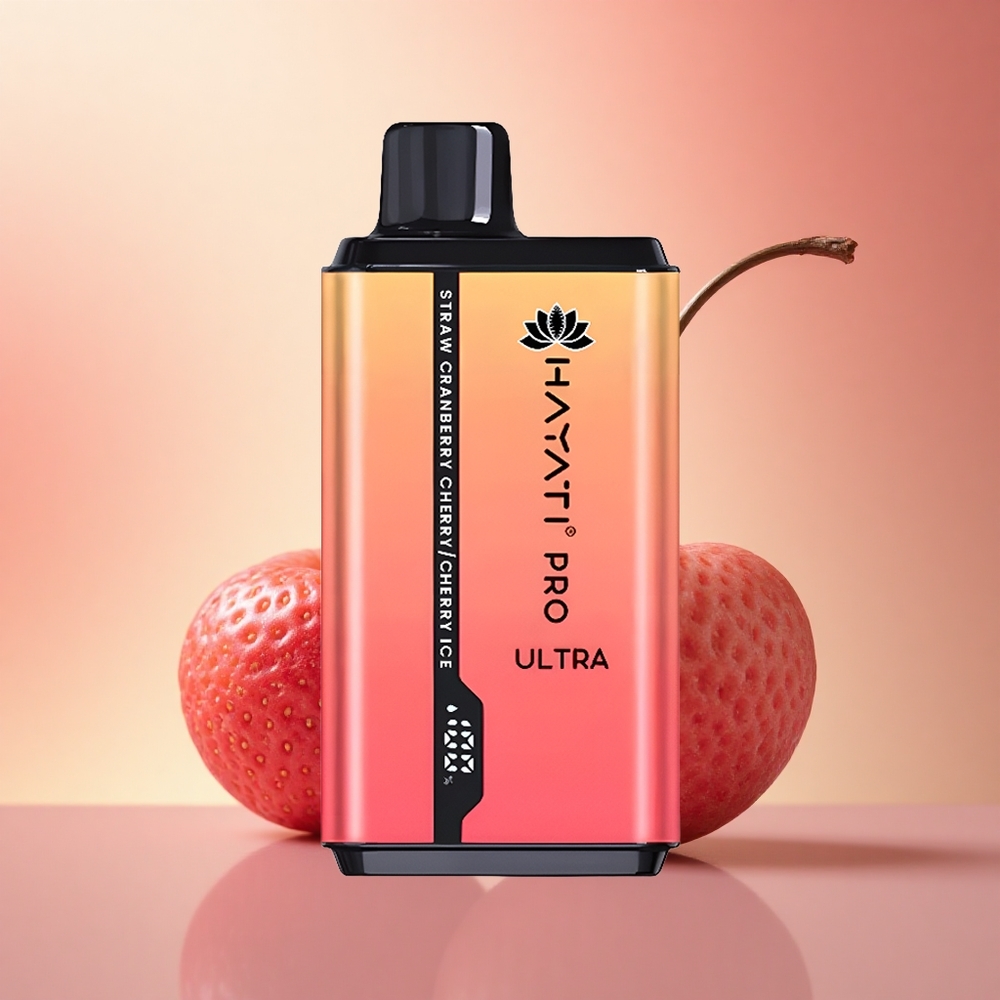 Hayati Pro Ultra 15000 Puffs Φράουλα Κράνμπερι Κεράσι Παγωτό με 2% νικοτίνη και 850mAh