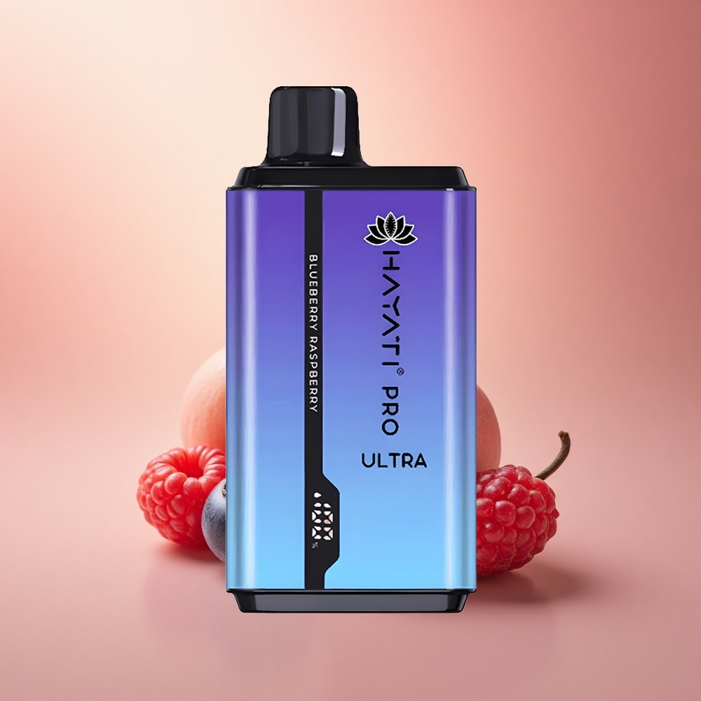 Hayati Pro Ultra 15000 Puffs Μπλε Βατόμουρο Βατόμουρο 850mAh 2% νικοτίνη