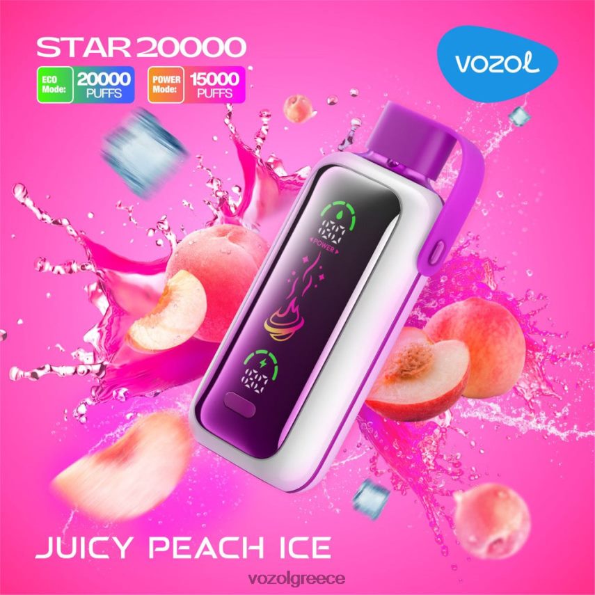 Vozol Athens ζουμερός πάγος ροδάκινου 4FZ6H610 VOZOL STAR 20000