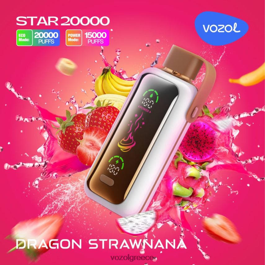 Vozol Vape Flavors δράκος strawnana 4FZ6H68 VOZOL STAR 20000